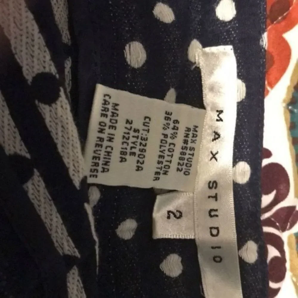 COPY - Max Studio Mini Blue Polka Dot Skirt